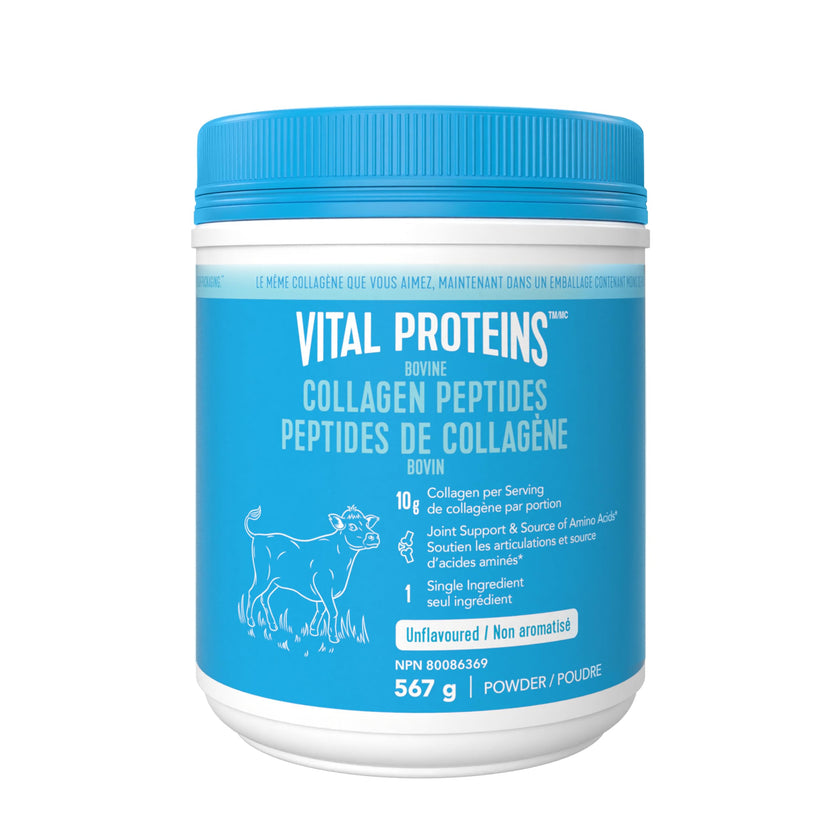 VITAL PROTEINS Bovine Collagen Peptides Powder, Helps Form Collagen And Reduce Joint Pain Associated With Osteoarthritis, Source Of Amino Acids, No Added Sugar, No Artificial Colours Or Flavours, 567 g 🍁 All In One Marketplace Canada