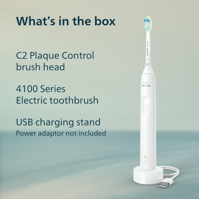 Philips Sonicare 4100 Power Toothbrush, Rechargeable Electric Toothbrush with Pressure Sensor, White HX3681/23 🍁 All In One Marketplace Canada