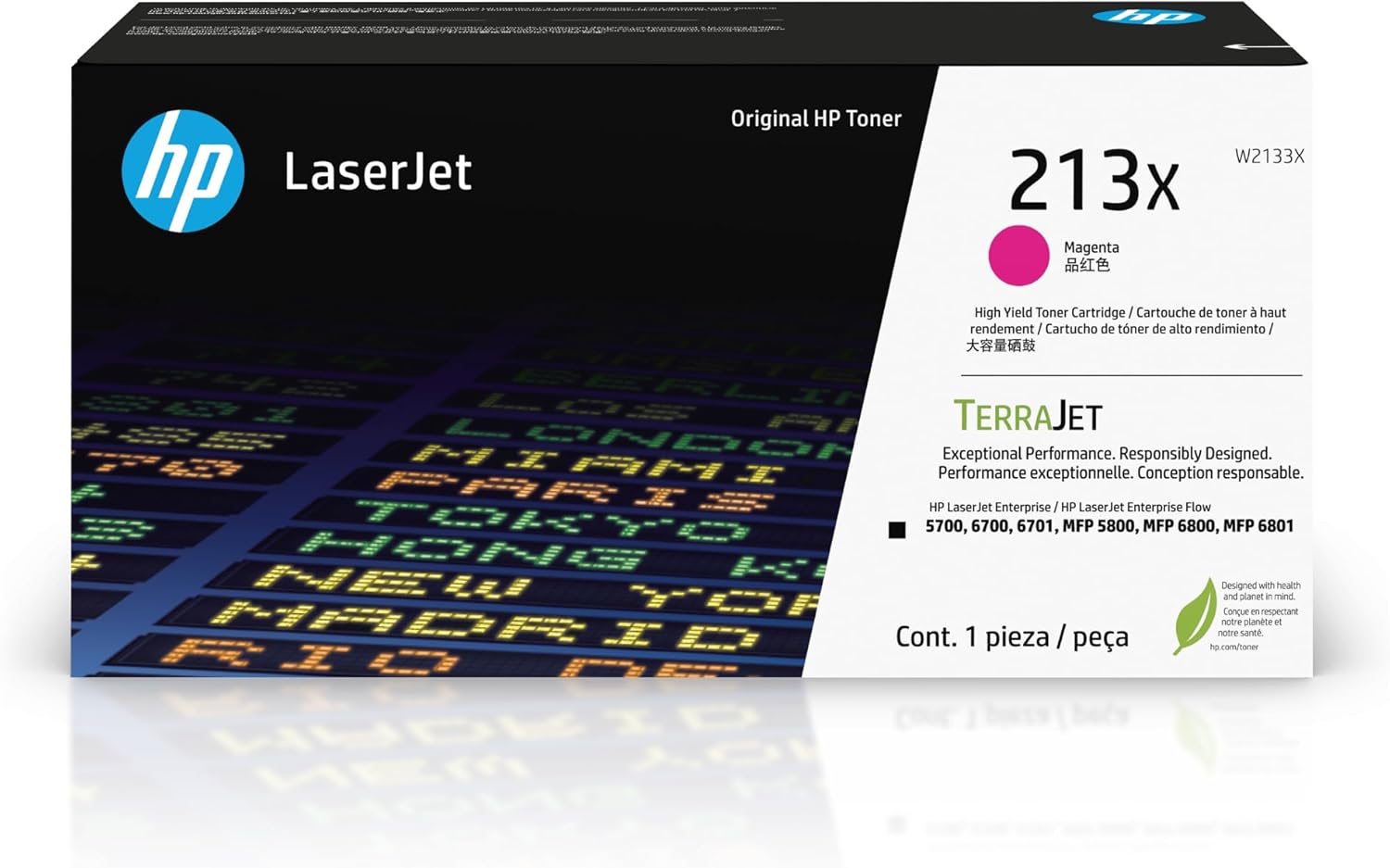 HP 213X High Yield Magenta Original LaserJet Toner Cartridge (W2133X)