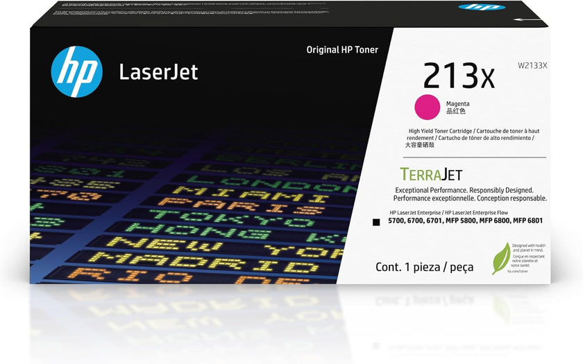 HP 213X High Yield Magenta Original LaserJet Toner Cartridge (W2133X)
