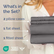 King Size 4 Piece Sheet Set - Comfy Breathable & Cooling Sheets - Hotel Luxury Bed Sheets for Women & Men - Deep Pockets, Easy-Fit, Extra Soft & Wrinkle Free Sheets - Dark Grey Oeko-Tex Bed Sheet Set 🍁 All In One Marketplace Canada