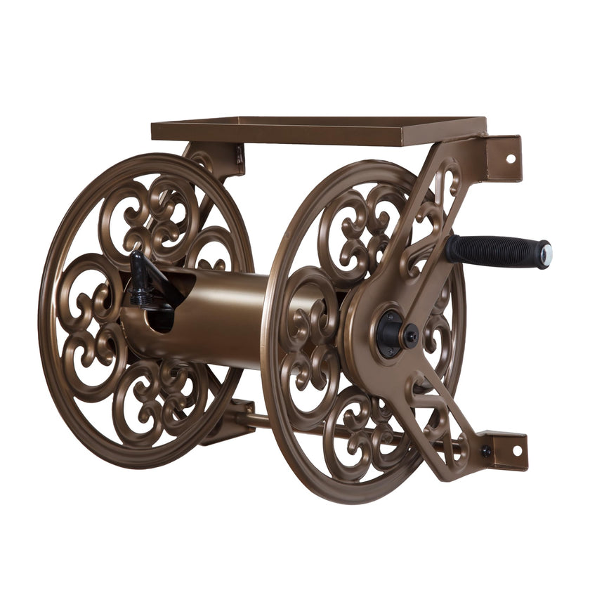 Liberty Garden No.708 Wall Mount Steel Decorative Hose Reel, Bronze 🍁 All In One Marketplace Canada