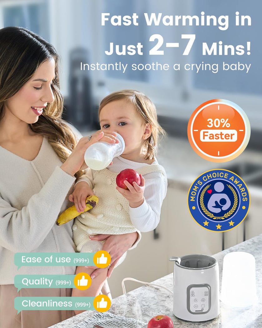 Bottle Warmer, GROWNSY 8-in-1 Fast Baby bottle Warmer with Timer LCD Display Accurate Temperature Control for Breastmilk or Formula 🍁 All In One Marketplace Canada