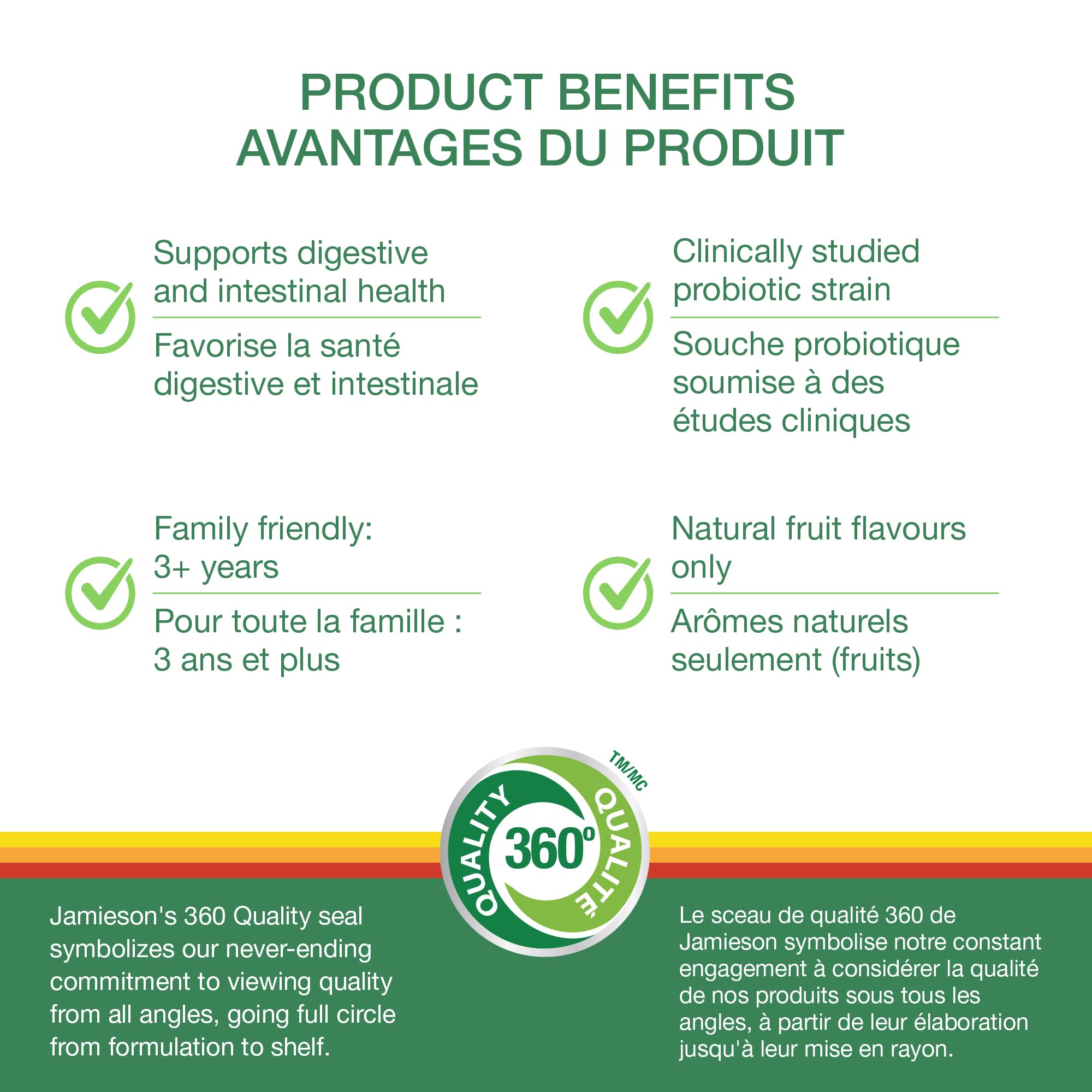 Jamieson Probiotic Gummy, 1 Billion CFU, Berry Blast Flavour, Family Friendly (3+). 45 Gummies. Improves Digestive Health, Supports a Healthy Microbiome, No Artificial Colours or Flavours 🍁 All In One Marketplace Canada