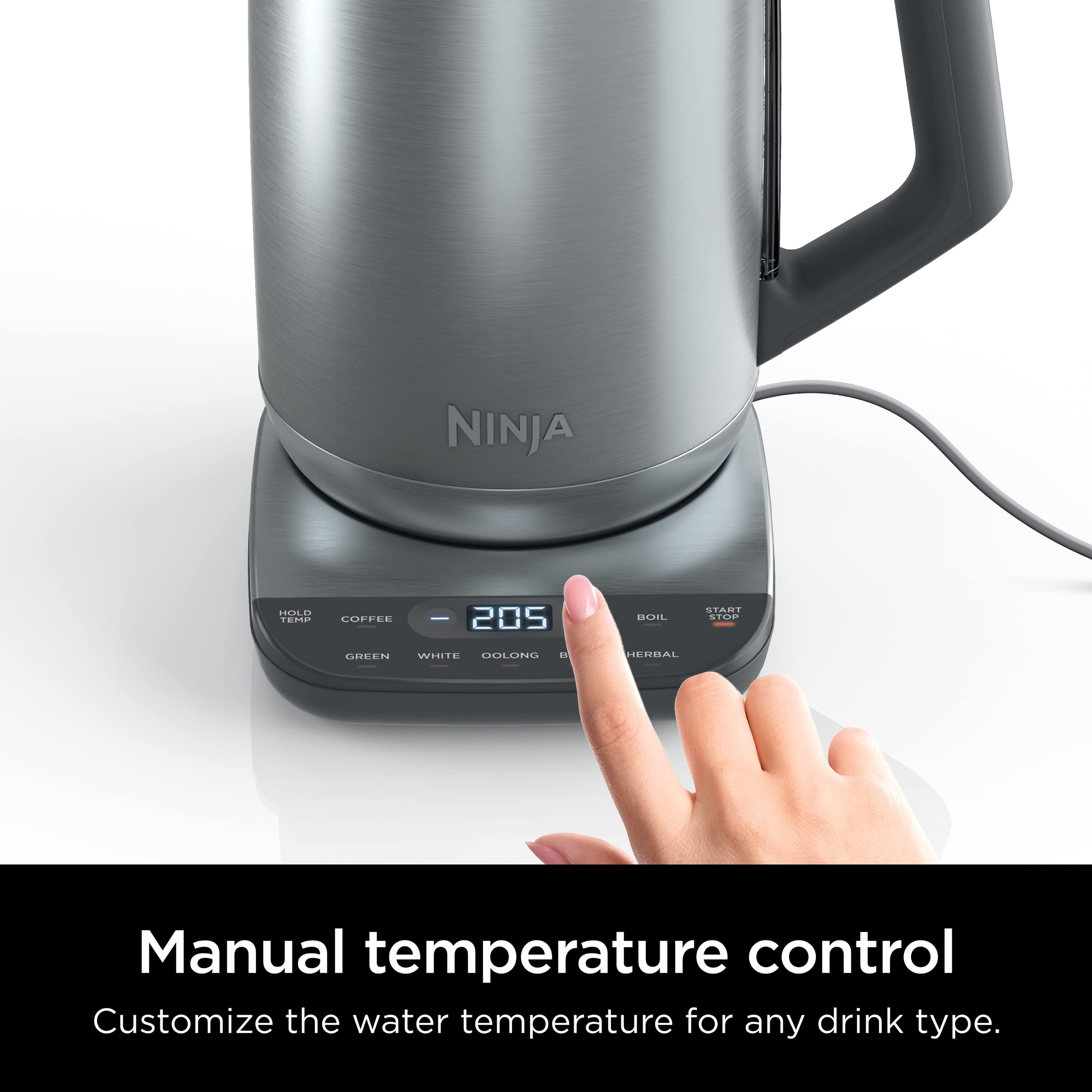 Ninja KT200C Precision Temperature Electric Kettle, 1500 watts, BPA Free, Stainless, 7-Cup Capacity, Hold Temp Setting 🍁 All In One Marketplace Canada