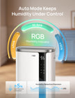 DREO 73 Pint Smart Dehumidifiers for Basements, Energy Star 6.0 Dehumidifier, Quiet 41dB, Auto Humidity Control, 3 Fan Speeds, 24H Timer, with Drain Hose, for Home up to 2000 Sq Ft, Bathroom & Bedroom 🍁 All In One Marketplace Canada