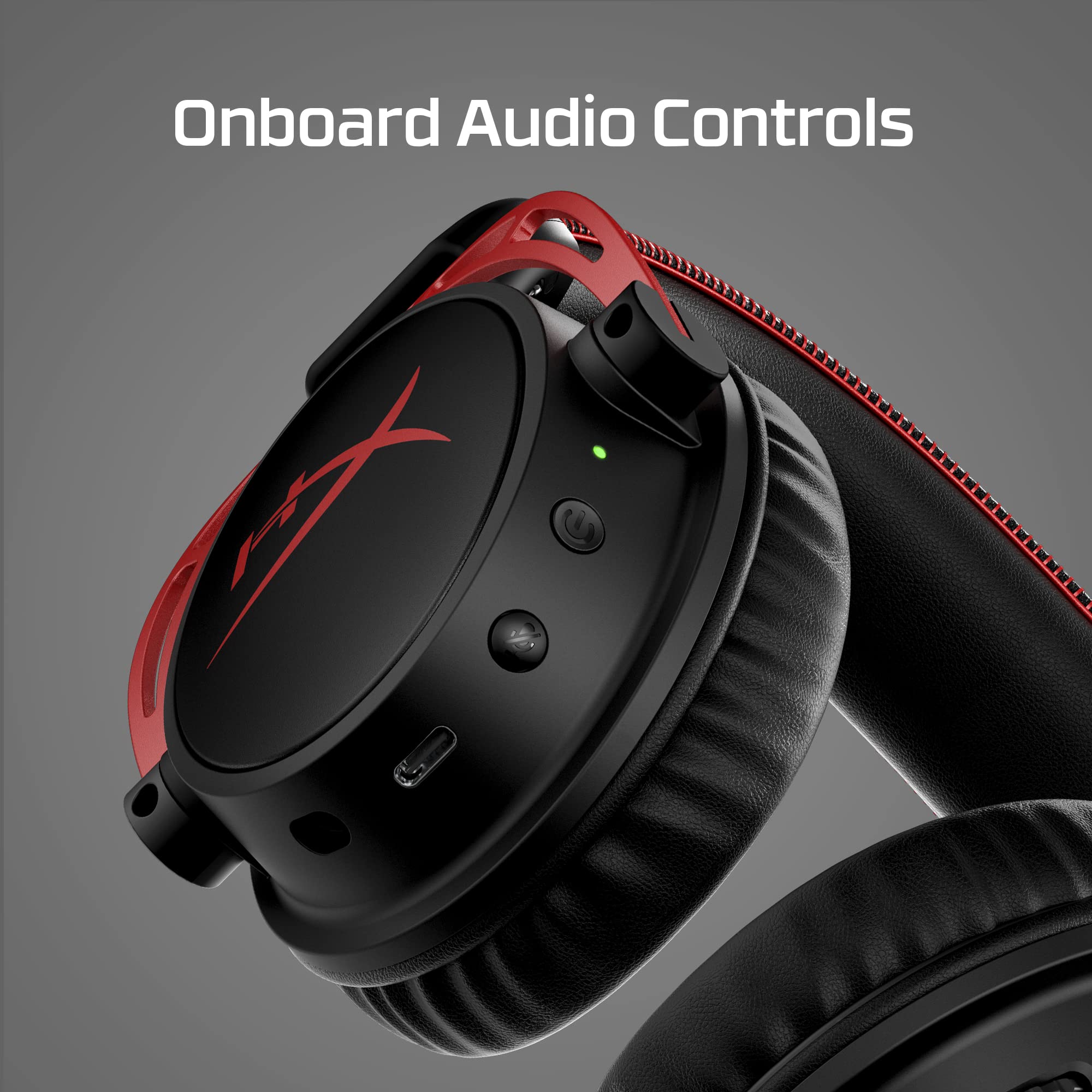 HyperX Cloud Alpha Wireless - Gaming Headset for PC, 300-hour battery life, DTS Headphone:X Spatial Audio, Memory foam, Dual Chamber Drivers, Noise-canceling mic, Durable aluminum frame,Red 🍁 All In One Marketplace Canada