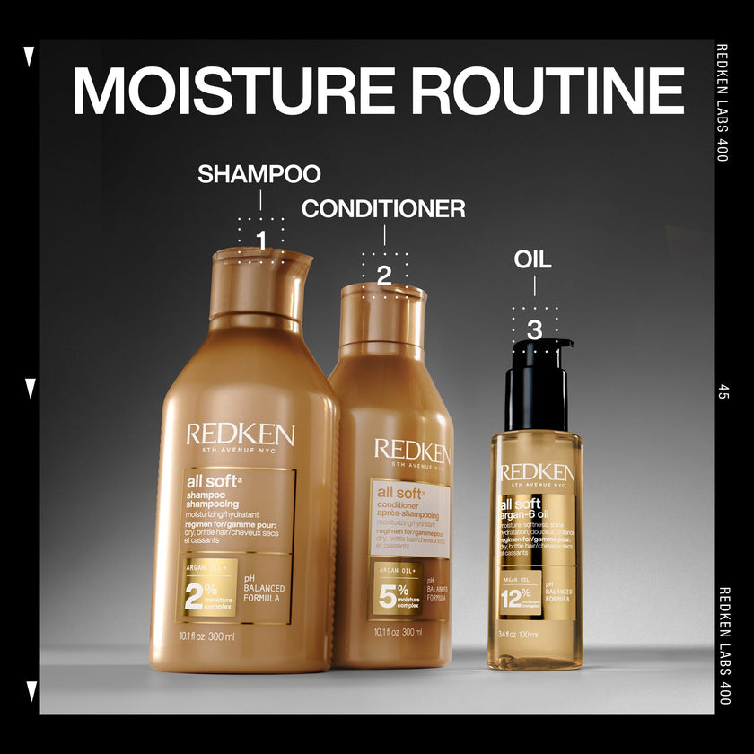 Redken All Soft Sulfate Free Hair Conditioner for Dry/Brittle Hair, Moisturizes, Provides Intense Softness, With Argan Oil 🍁 All In One Marketplace Canada