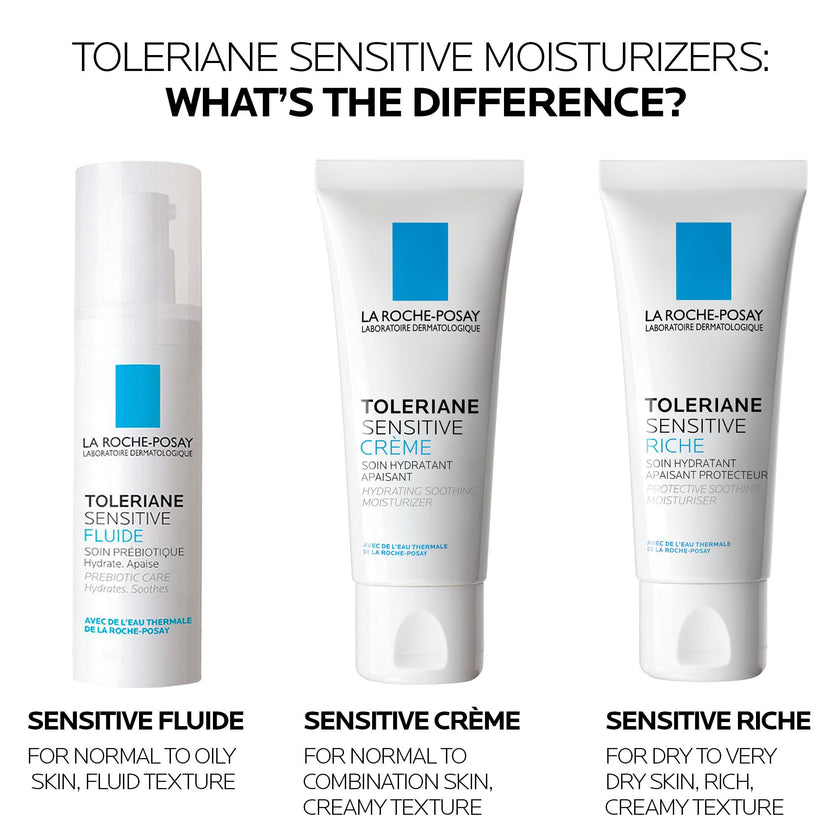 La Roche-Posay Face Moisturizer for Oily, Sensitive Skin, Toleriane Sensitive Fluid Hydrating Gel Cream with Niacinamide & Ceramides, Alcohol Free, Fragrance Free & Recommended by Dermatologists, 40mL 🍁 All In One Marketplace Canada