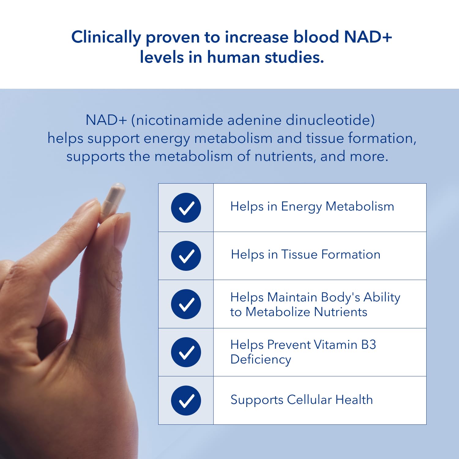 NAD Supplement 120 Capsules, 60 Servings, 300mg Per Serving, Clinically Proven to Increase NAD+, Patented Nicotinamide Riboside Vitamin B3, Cellular Health & Energy Metabolism, Health Canada Licenced 🍁 All In One Marketplace Canada