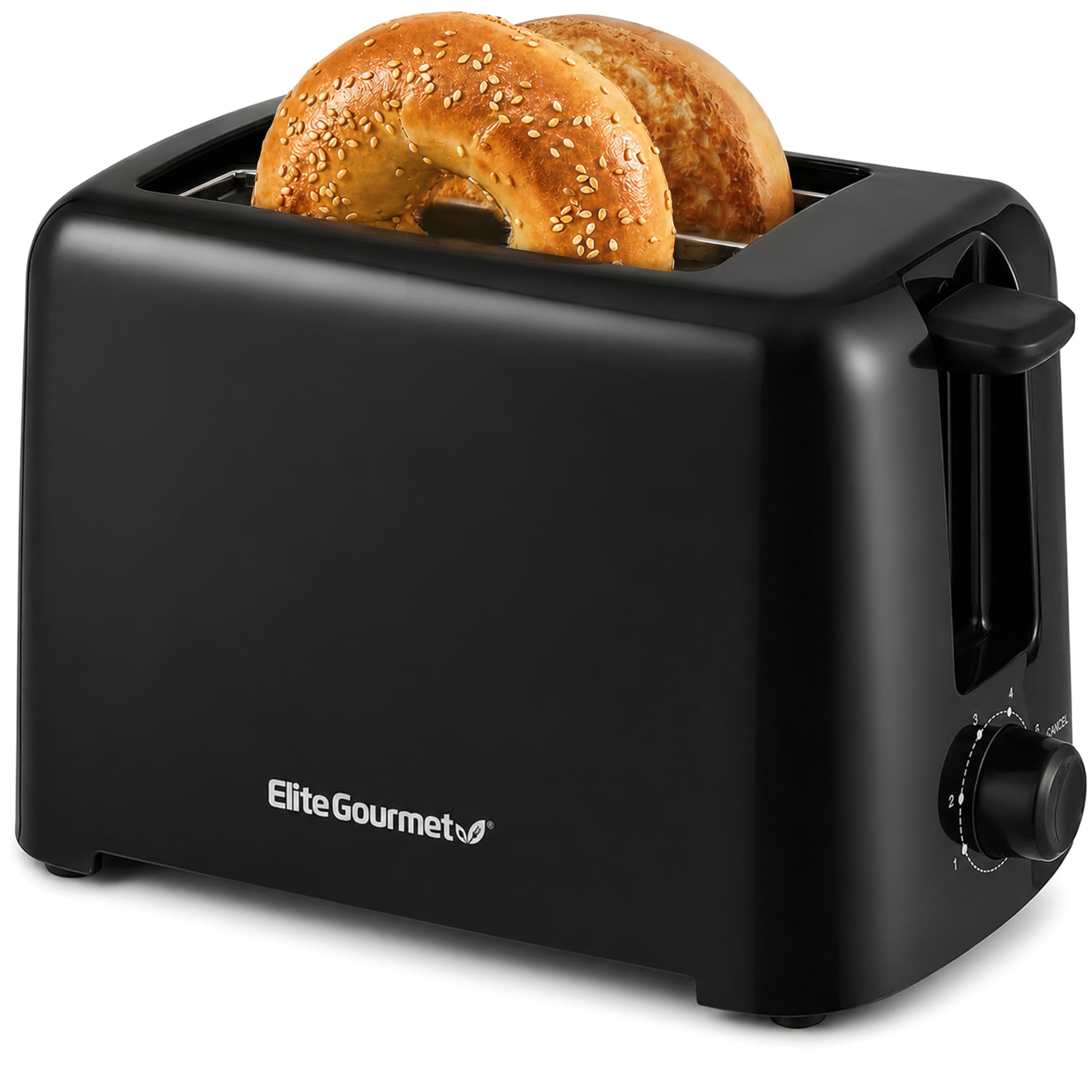 Elite Gourmet 2-Slice Cool Touch Toaster – 6 Browning Levels, Extra Wide 1.25” Slots for Bagels & Thick Bread, Cancel Function, Compact, ETL Certified, Black 🍁 All In One Marketplace Canada