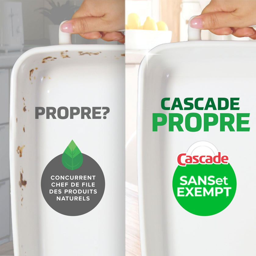 Cascade Free & Clear Dishwasher Detergent Pods, Dish Detergent Soap, 0% Added Perfume, Chlorine Beach & Dye, Unscented, 51 Count 🍁 All In One Marketplace Canada