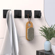PMMASTO Black 4 Pack Self Adhesive Wall Hooks for Hanging, Stick On Wall Hanger Hook for Shower, Robe, Hat - Aluminium 🍁 All In One Marketplace Canada