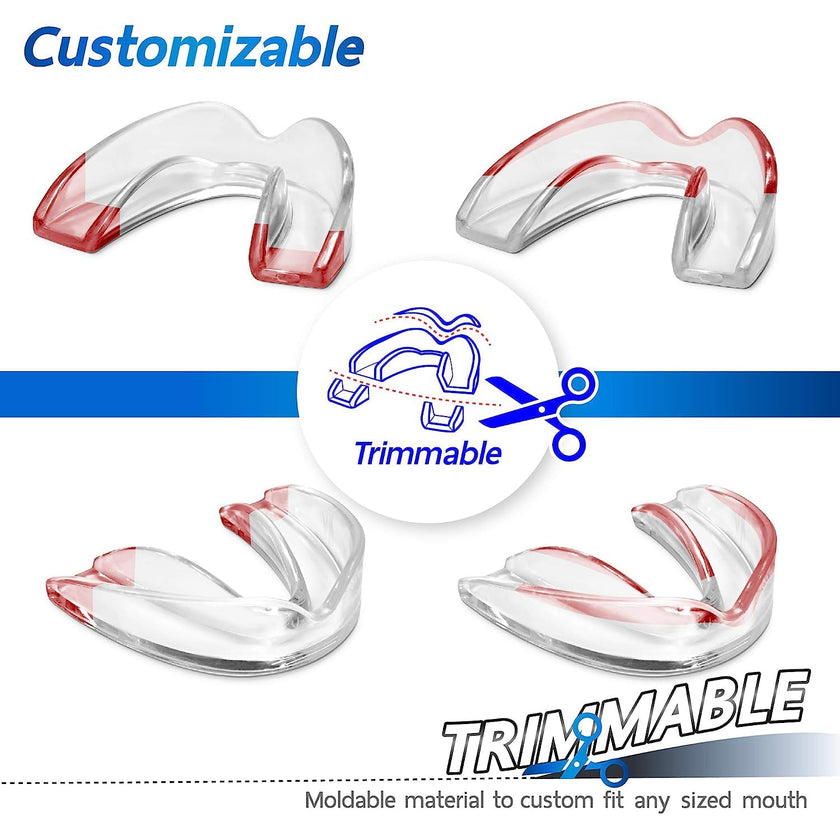 6 Pcs Moldable Mouth Guard for Teeth Grinding & Clenching, Professional Custom Fit Boil and Bite Night Guards for Sleep, 3mm Trimmable Dental Protector for Men Women and Teens 🍁 All In One Marketplace Canada