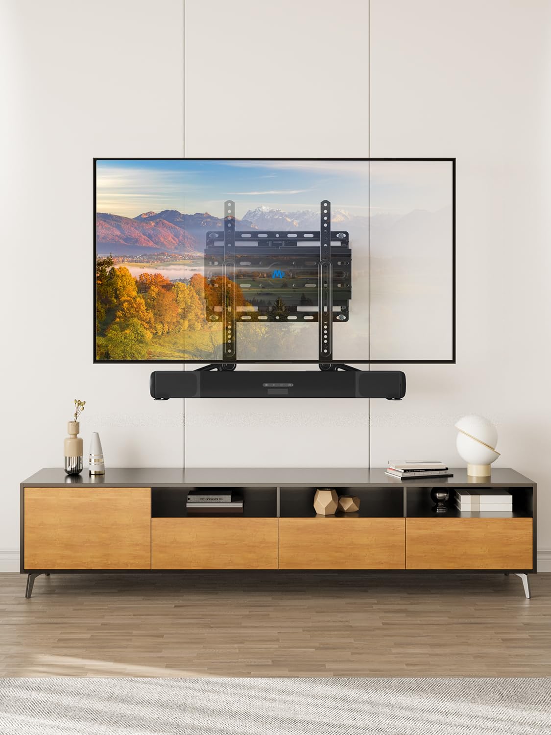 Mounting Dream Sound Bar Mount Bracket for Mounting Above or Under TV, Fits Most Sound Bars Up to 15 Lbs, with Detachable Long Extension Plates MD5420 🍁 All In One Marketplace Canada
