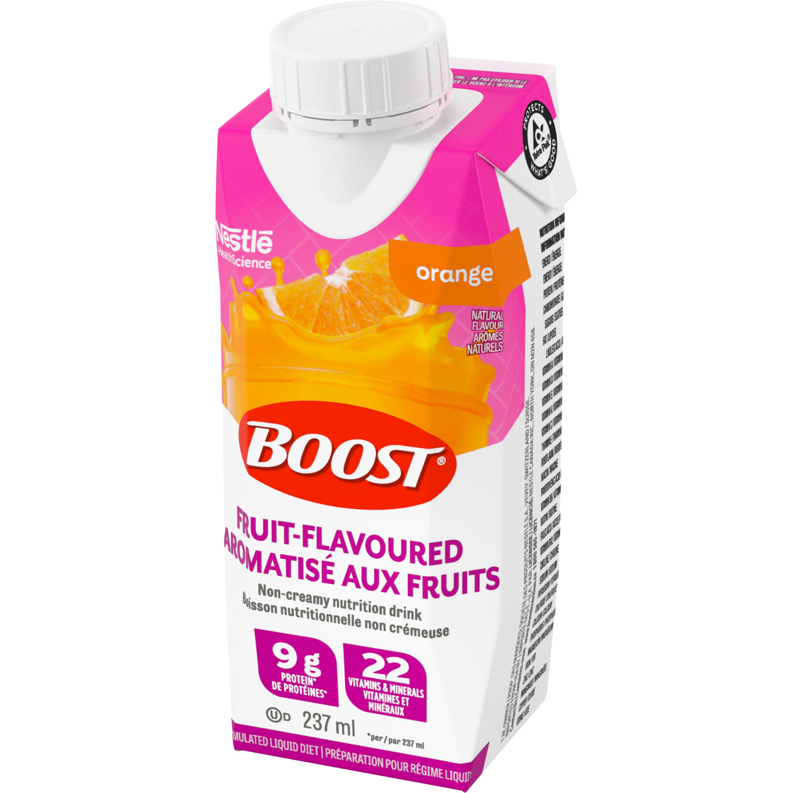 Boost Fruit Flavoured Drink Orange, 237ml, 24 count 🍁 All In One Marketplace Canada