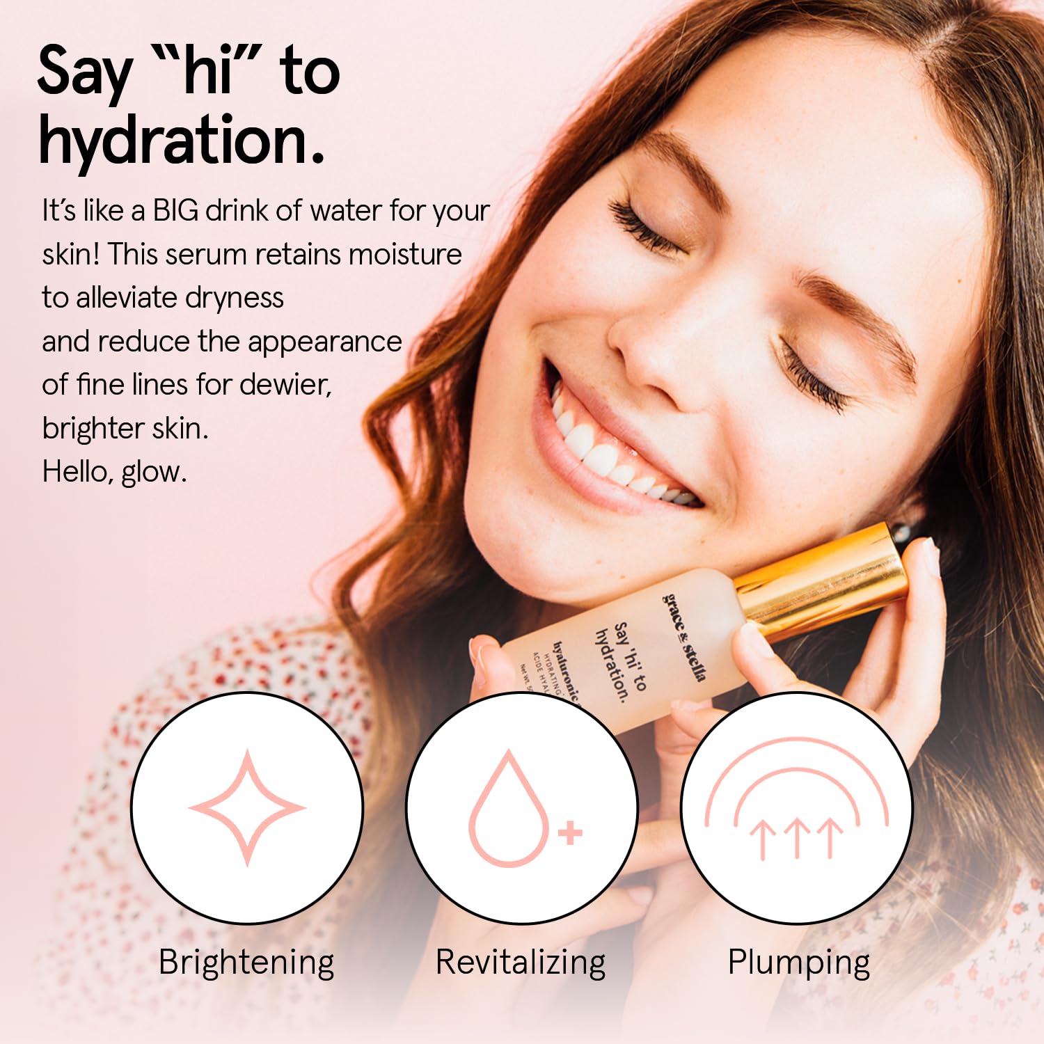 grace & stella Award Winning Hyaluronic Acid Serum for Face (50ml, 2-pack) Hydrating Hyaluronic Acid - Acide Hyaluronique Face - Glass Skin - Anti Aging Serum to Hydrate, Remove Fine Lines, Wrinkles, Skin Texture 🍁 All In One Marketplace Canada