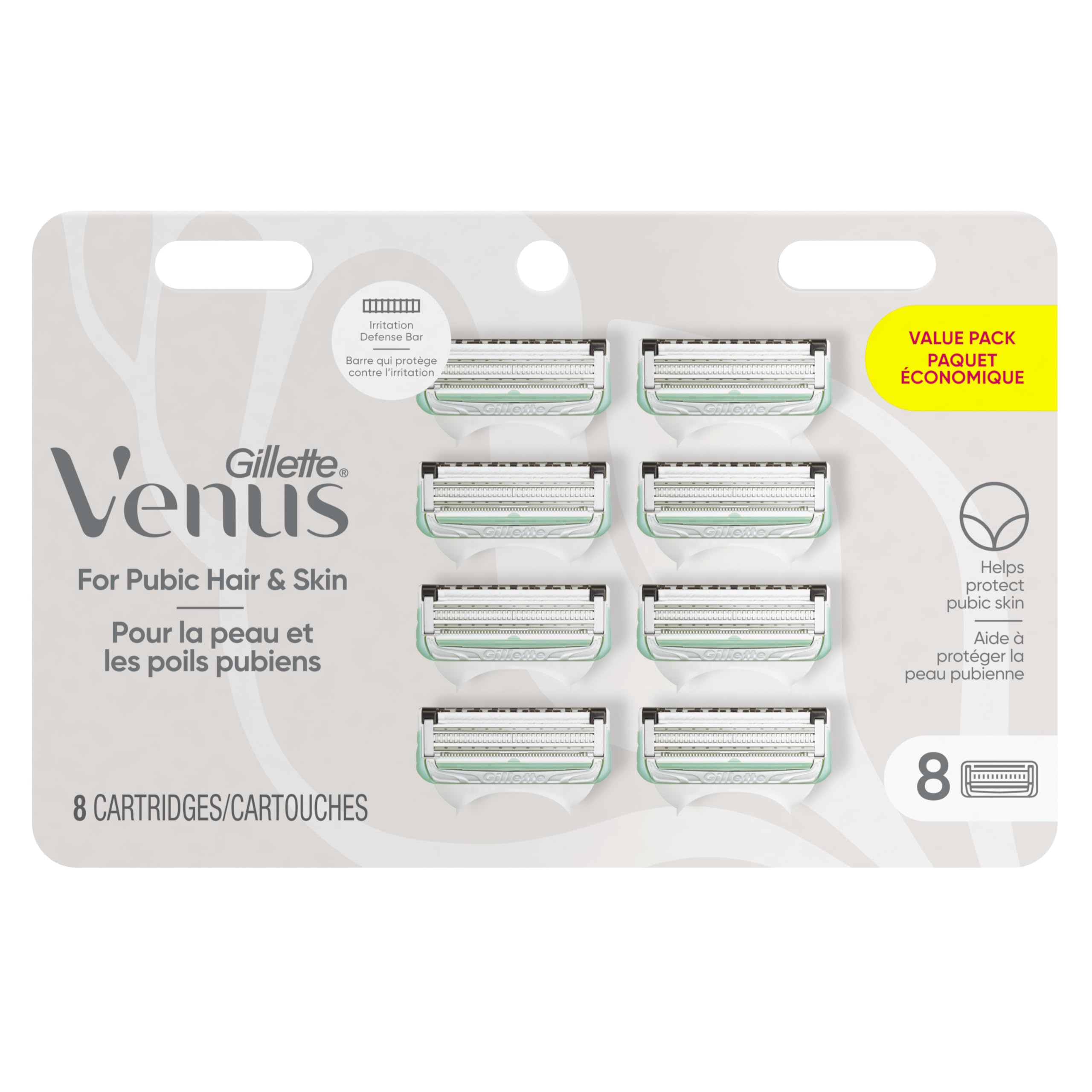 Gillette Venus Intimate Grooming Women's Razor Blade Refills for Pubic Hair and Skin, Bikini Razor Refill, 8 Count 🍁 All In One Marketplace Canada