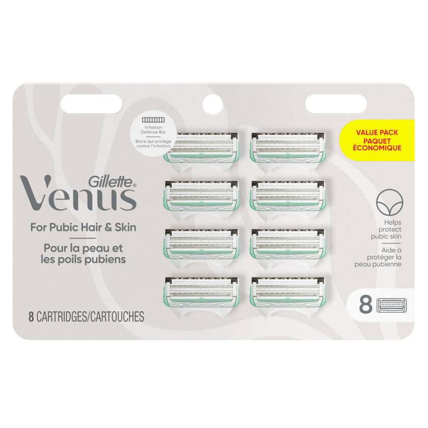 Gillette Venus Intimate Grooming Women's Razor Blade Refills for Pubic Hair and Skin, Bikini Razor Refill, 8 Count 🍁 All In One Marketplace Canada
