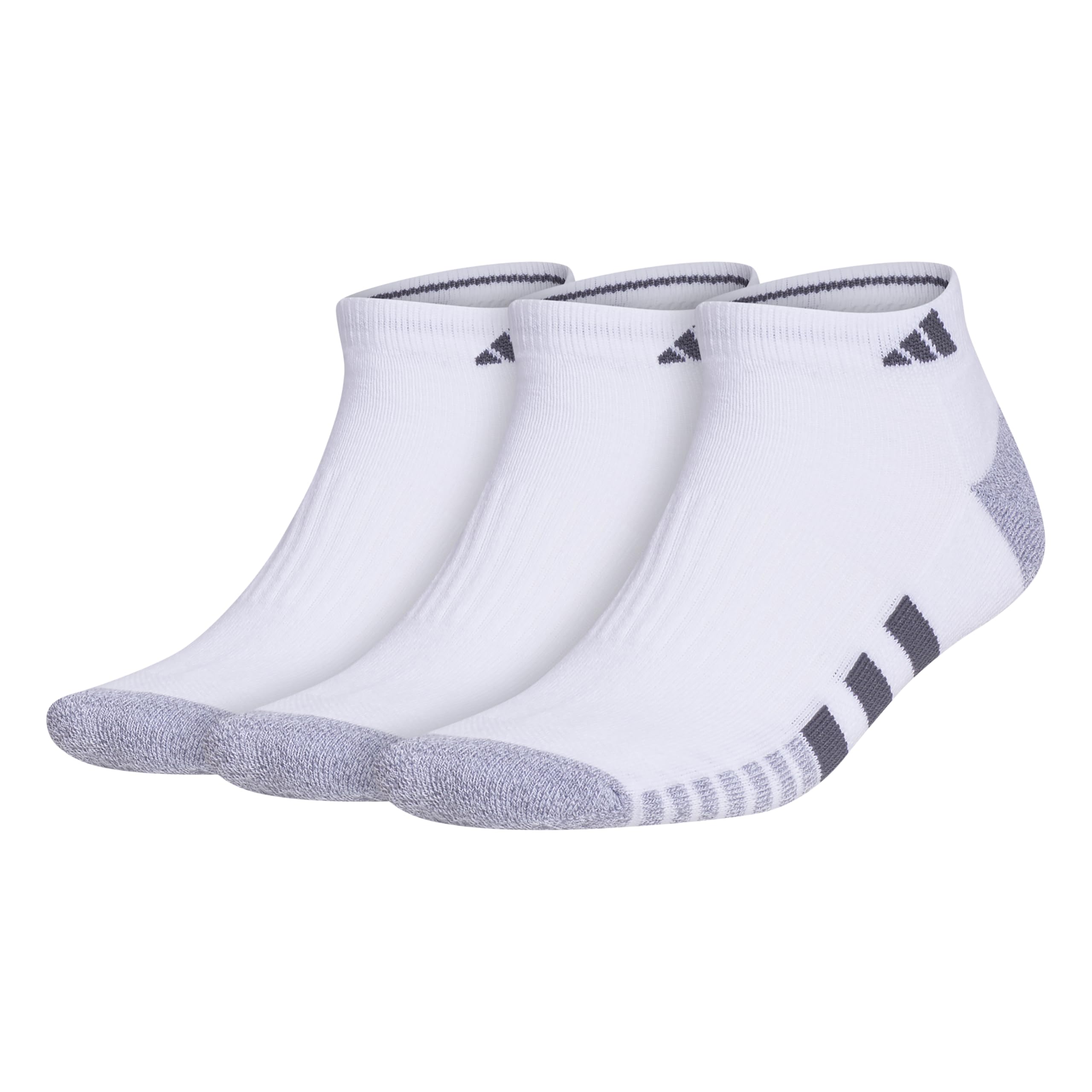 adidas Men's Cushioned 3-Pack Low-Cut Socks, White/Grey/Black, Large 🍁 All In One Marketplace Canada
