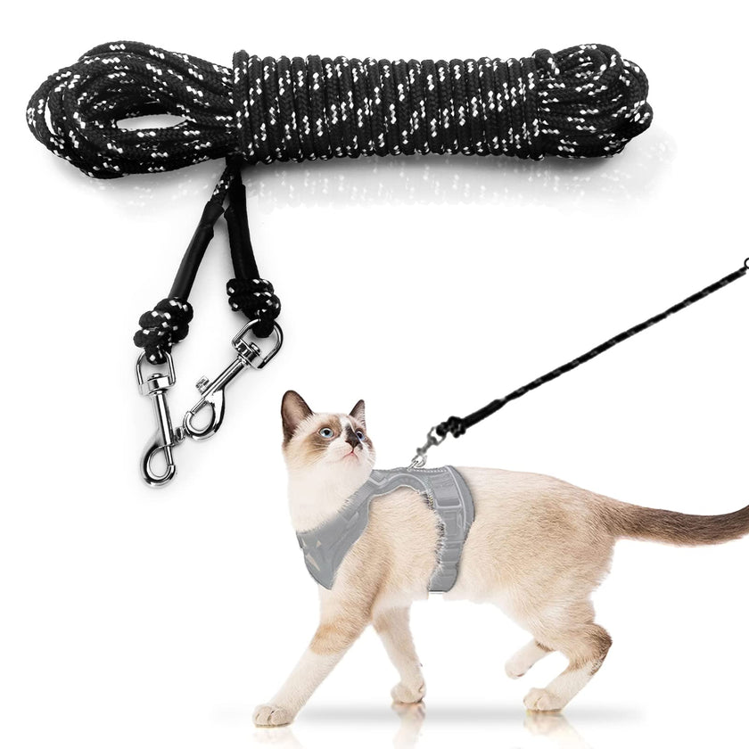 Extra Long Cat Leash for Yard, 9M/30FT Lightweight Outdoor Cat Leash Long Light Extension, Long Thin Lead for Rabbits, Kitten, Puppy and Small Animals 🍁 All In One Marketplace Canada