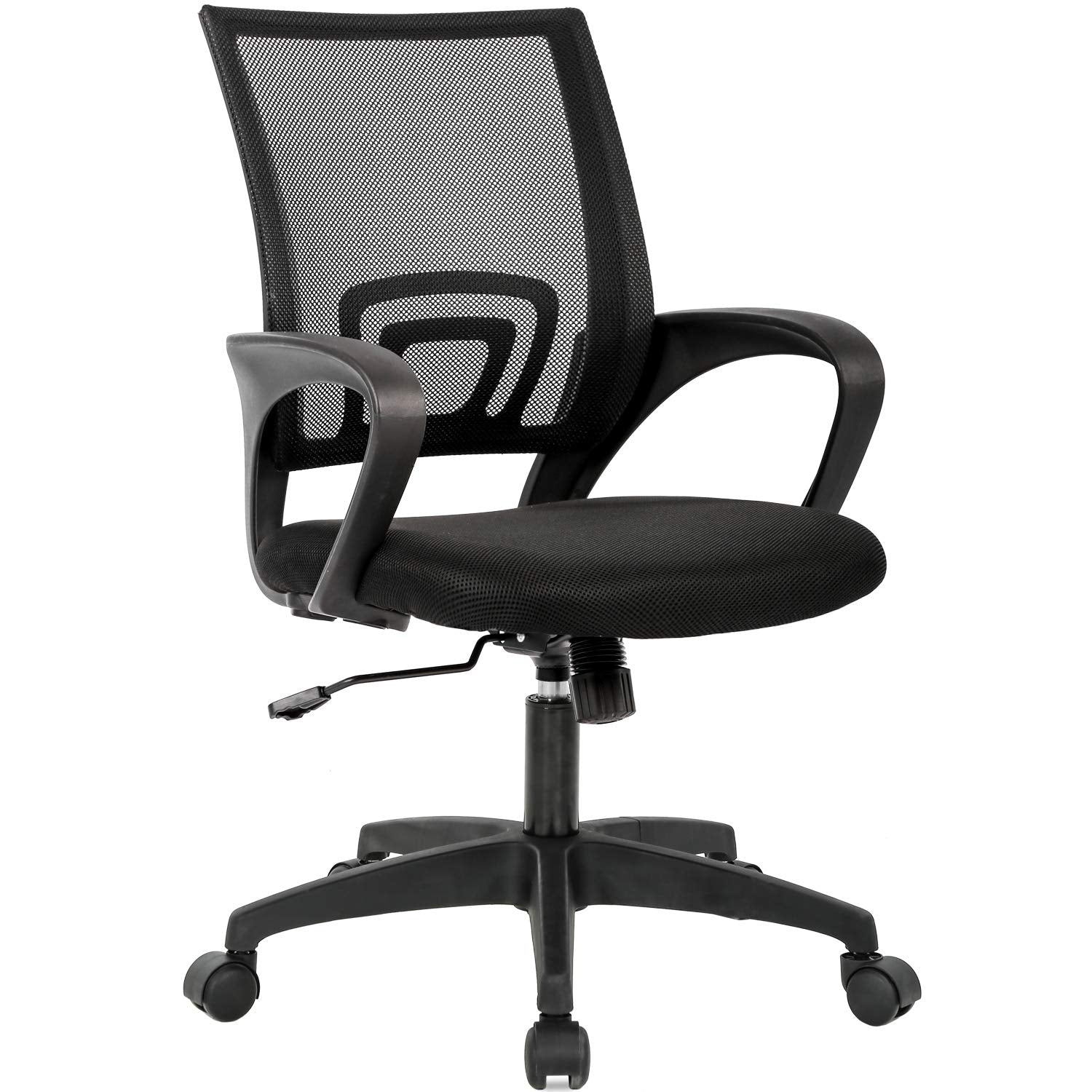 BestOffice Home Office Chair Ergonomic Desk Chair Mesh Computer Chair with Lumbar Support Armrest Executive Rolling Swivel Adjustable Mid Back Task Chair for Women Adults, Black (Black) 🍁 All In One Marketplace Canada