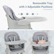 INFANS 8 in 1 Baby High Chair, Convertible Highchair for Babies and Toddlers, Infant Dining Booster Seat, Building Block Table, Kids Stool Table Chair Set with Removable Tray (Grey) 🍁 All In One Marketplace Canada