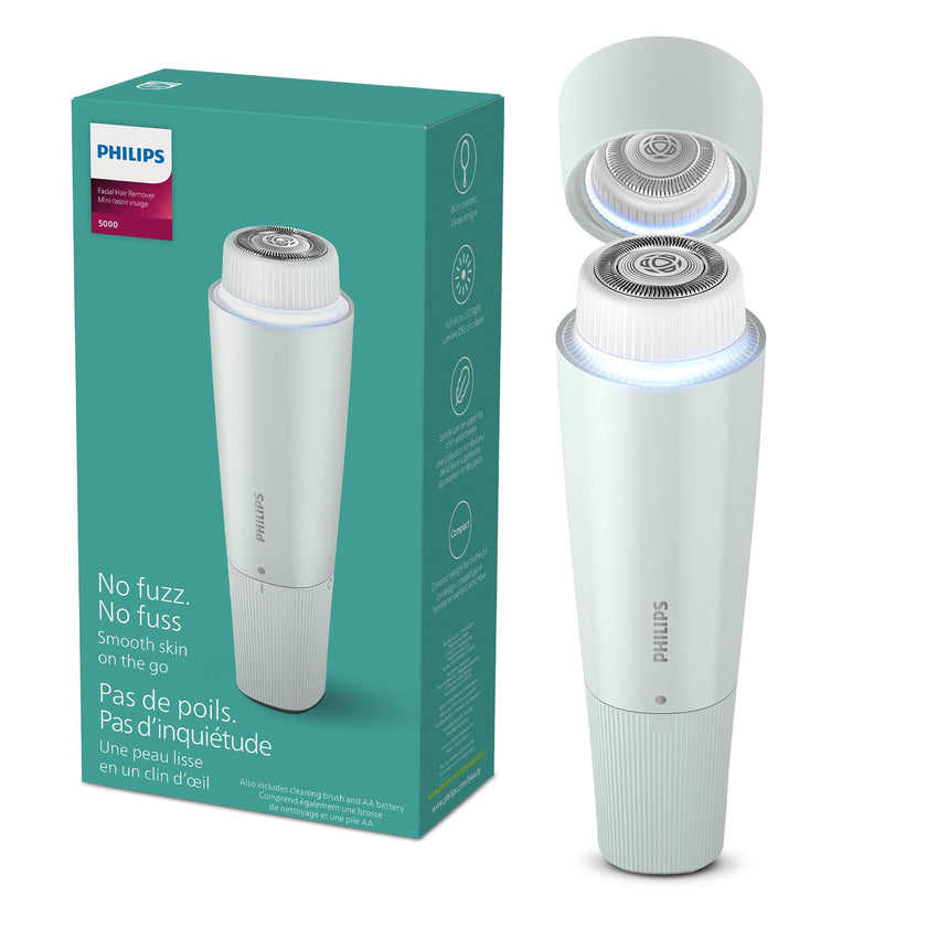 Philips Beauty Cordless 5000 Facial Hair Remover for Women, Electric Facial Hair Removal Shaver for Upper Lip, Chin, Cheeks & Jawline, Gentle Hair Removal at Home & On‑the‑Go, BRR474/00 🍁 All In One Marketplace Canada
