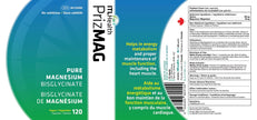 PrizMAG Pure Magnesium Bisglycinate, Magnesium Glycinate, 380mg of Mag Per Serving | Supports Muscle & Bone Health - Gentle on Digestion & High Absorption | Made in Canada - 120 Capsules 🍁 All In One Marketplace Canada