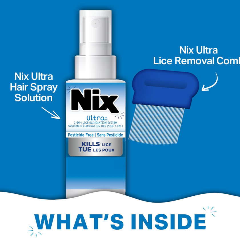 Nix Ultra, Kills Lice, Pesticide Free (With Lice Comb) - 1pk (59mL) - Effective Head Lice Treatment 🍁 All In One Marketplace Canada