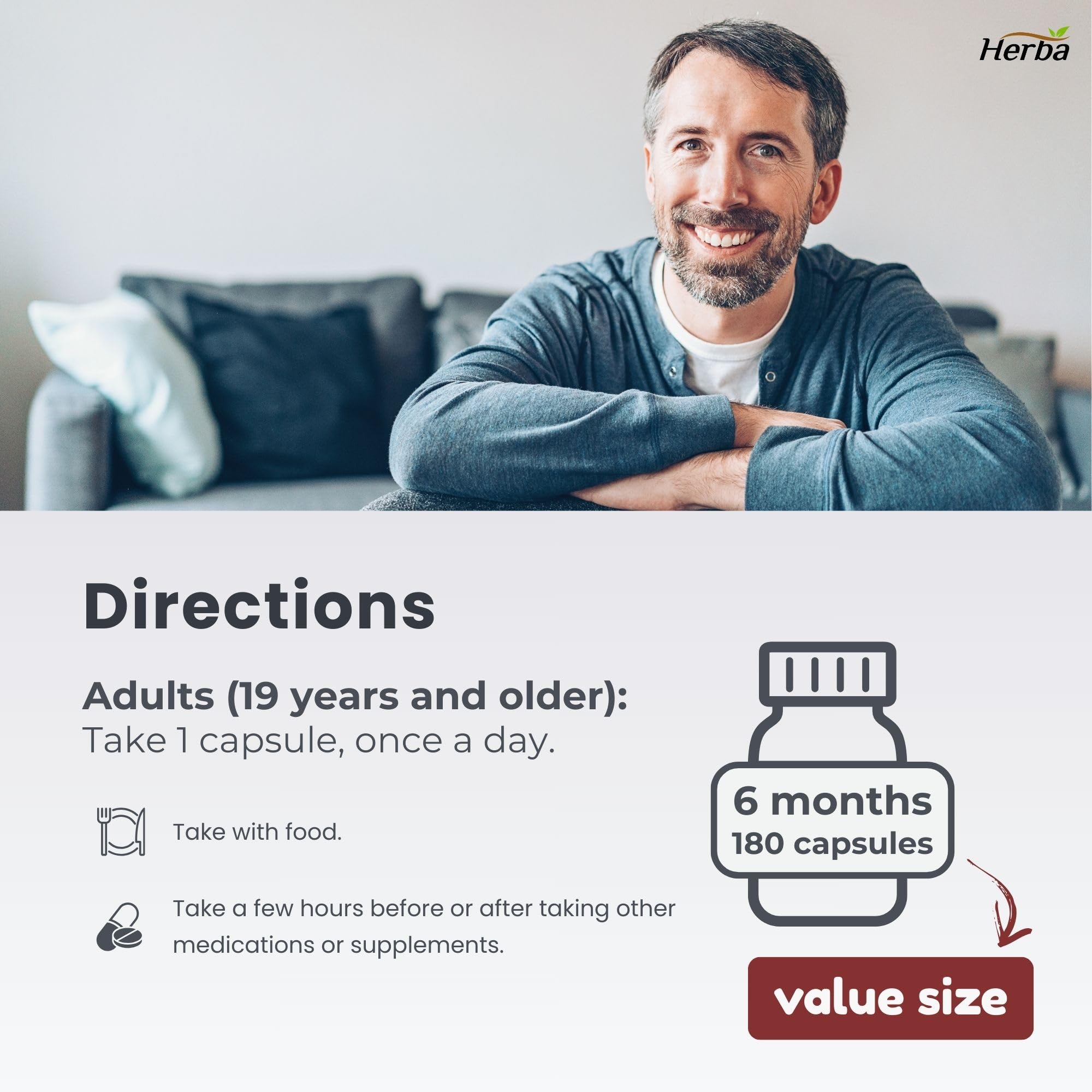 Herba Zinc Picolinate 25mg with Copper and Selenium - 180 Capsules | 3 in 1 Mineral Supplement | Selenium Zinc Copper Supplement | 6 Months Supply | Immune Support | Made in Canada 🍁 All In One Marketplace Canada
