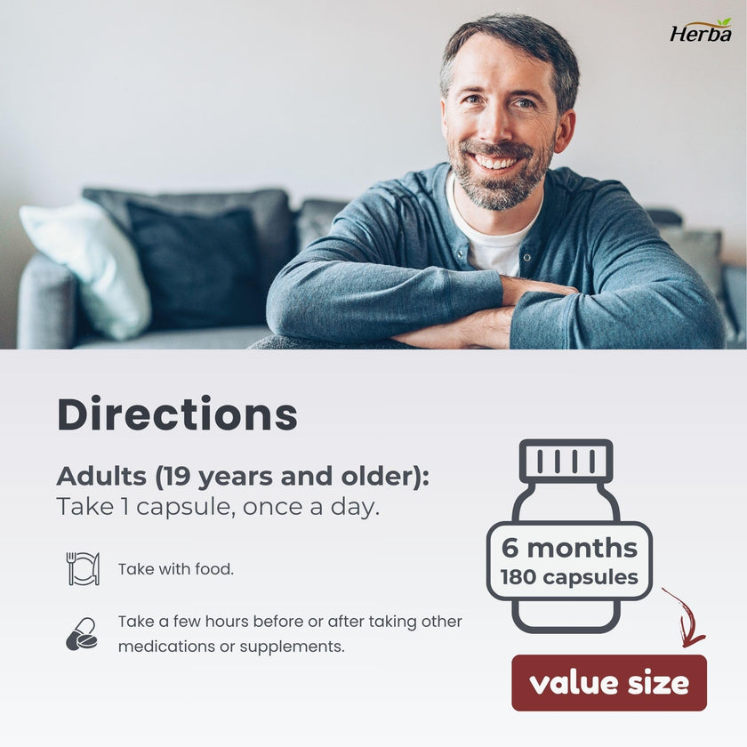 Herba Zinc Picolinate 25mg with Copper and Selenium - 180 Capsules | 3 in 1 Mineral Supplement | Selenium Zinc Copper Supplement | 6 Months Supply | Immune Support | Made in Canada 🍁 All In One Marketplace Canada