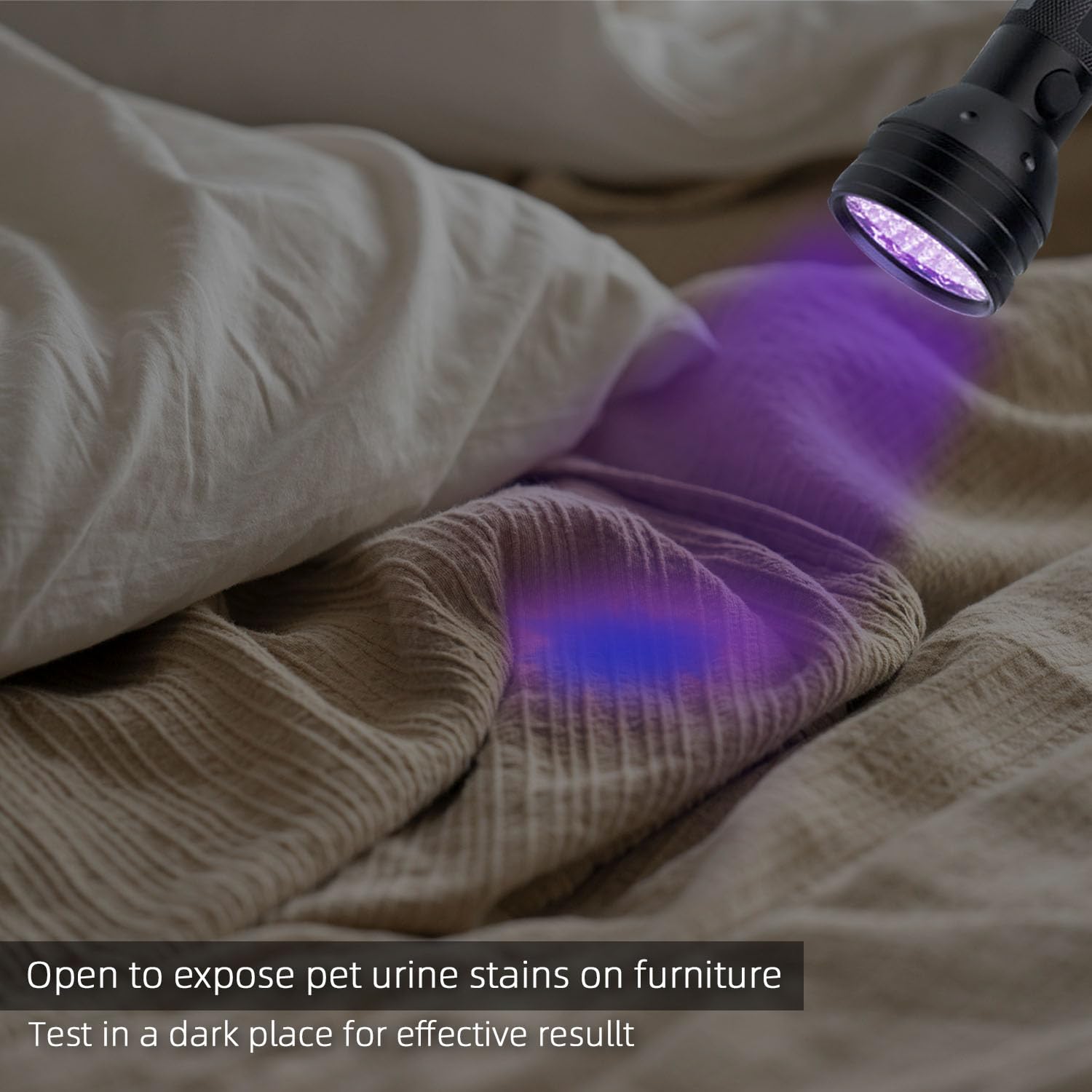 MegaPower (TM) UV Flashlight Black Light 12 LED 395nm Hand-held Detecting Torch for Pet Urine, Stains, Verifying Money Documents, Black 🍁 All In One Marketplace Canada
