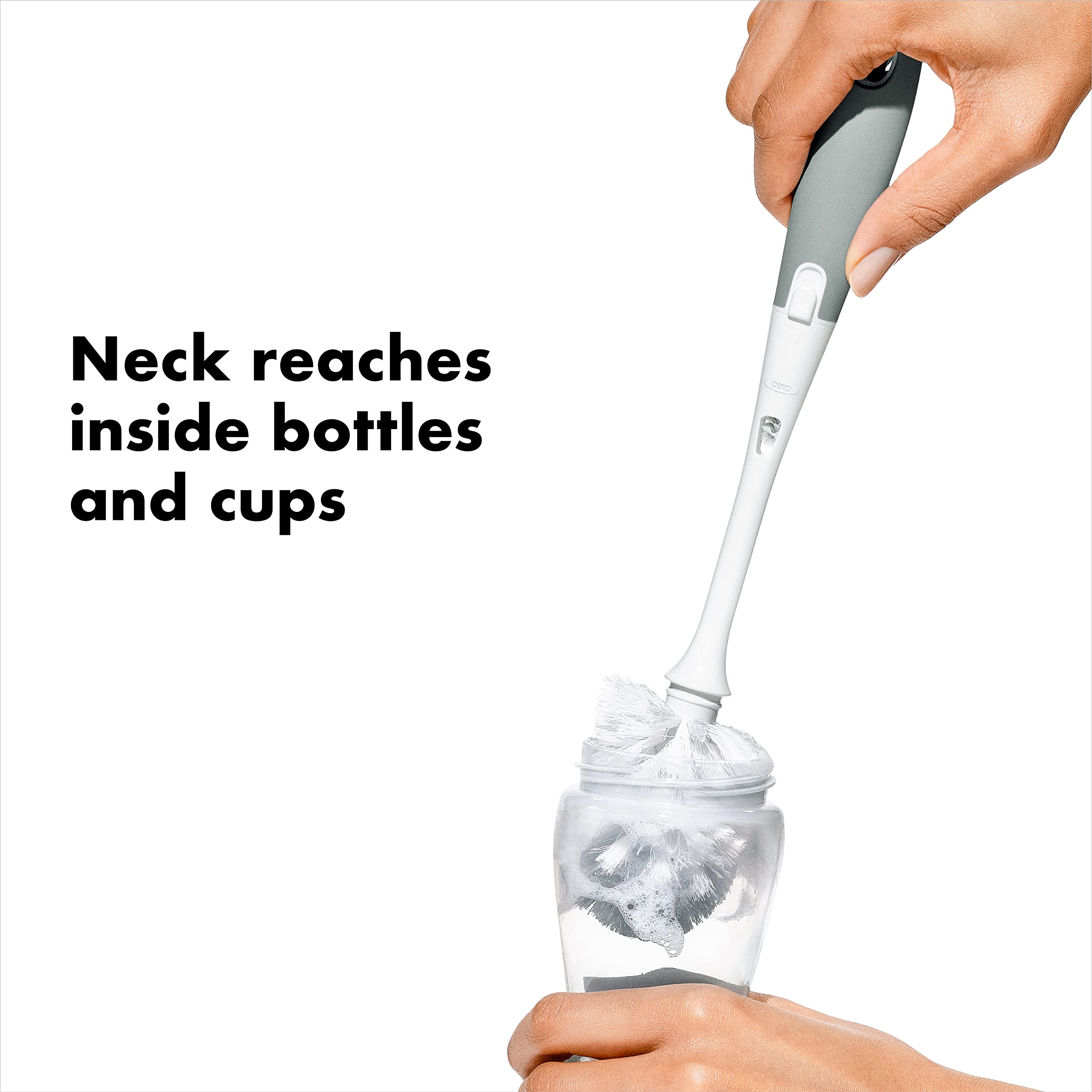 OXO Tot Bottle Brush with Nipple Cleaner and Stand – Gray, 2-Pack 🍁 All In One Marketplace Canada