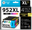 Smart Ink Compatible Ink Cartridge Replacement for HP 952 952XL (4 Combo Pack) Advanced Chip Technology to use with OfficeJet 8702 OfficeJet Pro 7720 7740 8210 8216 8710 8715 8720 8725 8728 8730 8745 🍁 All In One Marketplace Canada