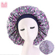 Beauty print Satin Silk Hair Bonnet for sleeping