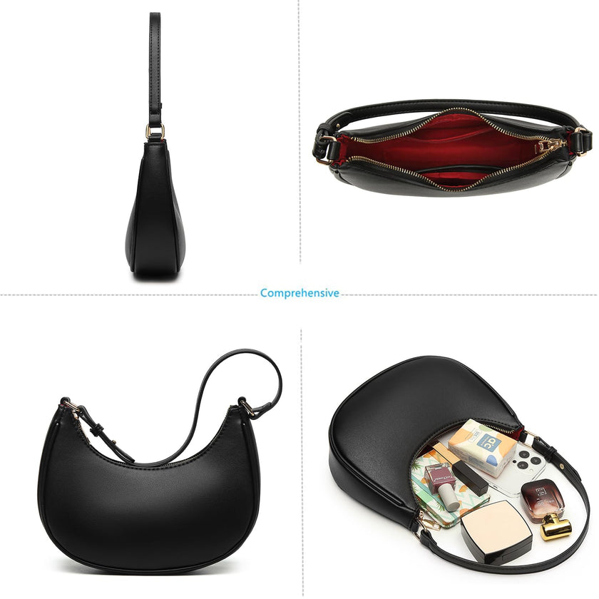 Barabum Retro Classic Clutch Shoulder Tote HandBag with Zipper Closure for Women, 6-a, Small 🍁 All In One Marketplace Canada