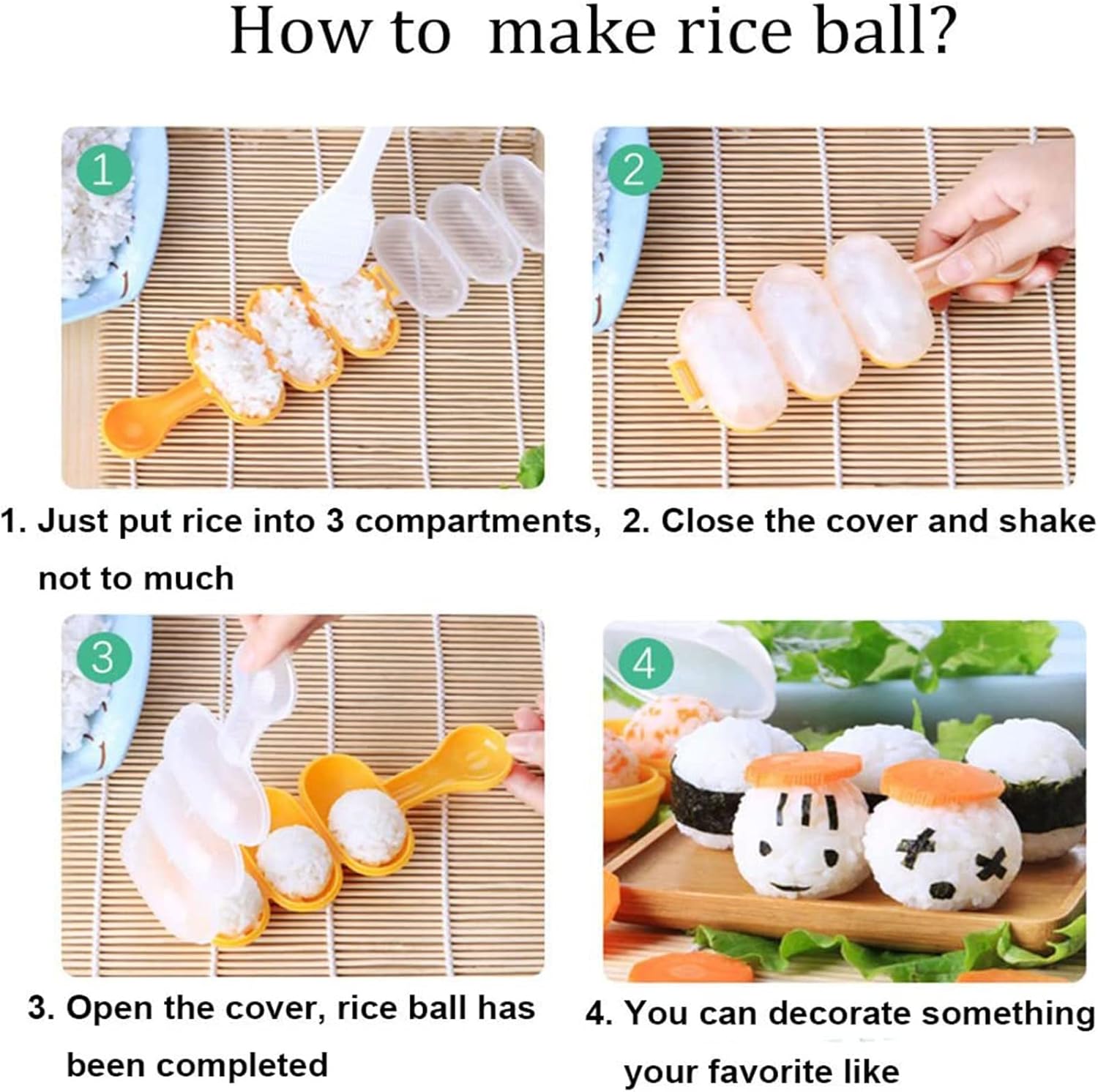 Japanese Rice Ball Shaker Set