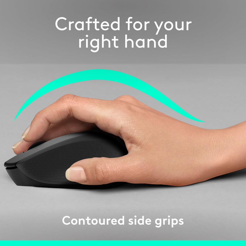 Logitech M330 Silent Wireless Mouse, 2.4GHz with USB Receiver, Optical Tracking, Quiet & Lightweight, Long Battery Life, for PC, Mac, Laptop, Chromebook - Black 🍁 All In One Marketplace Canada