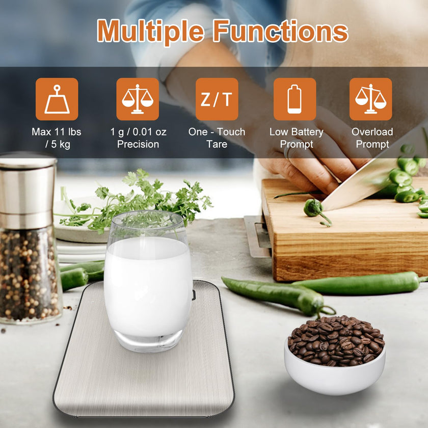 CROWNFUL Food Scale, 11lb Digital Kitchen Scales Weight Ounces and Grams for Cooking and Baking, 6 Units with Tare Function (Battery Included) 🍁 All In One Marketplace Canada
