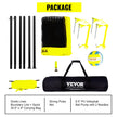 VEVOR Outdoor Portable Volleyball Net System, Adjustable Height Steel Poles, Professional Volleyball Set with PVC Volleyball, Pump, Carrying Bag, Heavy Duty Volleyball Net for Backyard, Beach, Lawn 🍁 All In One Marketplace Canada