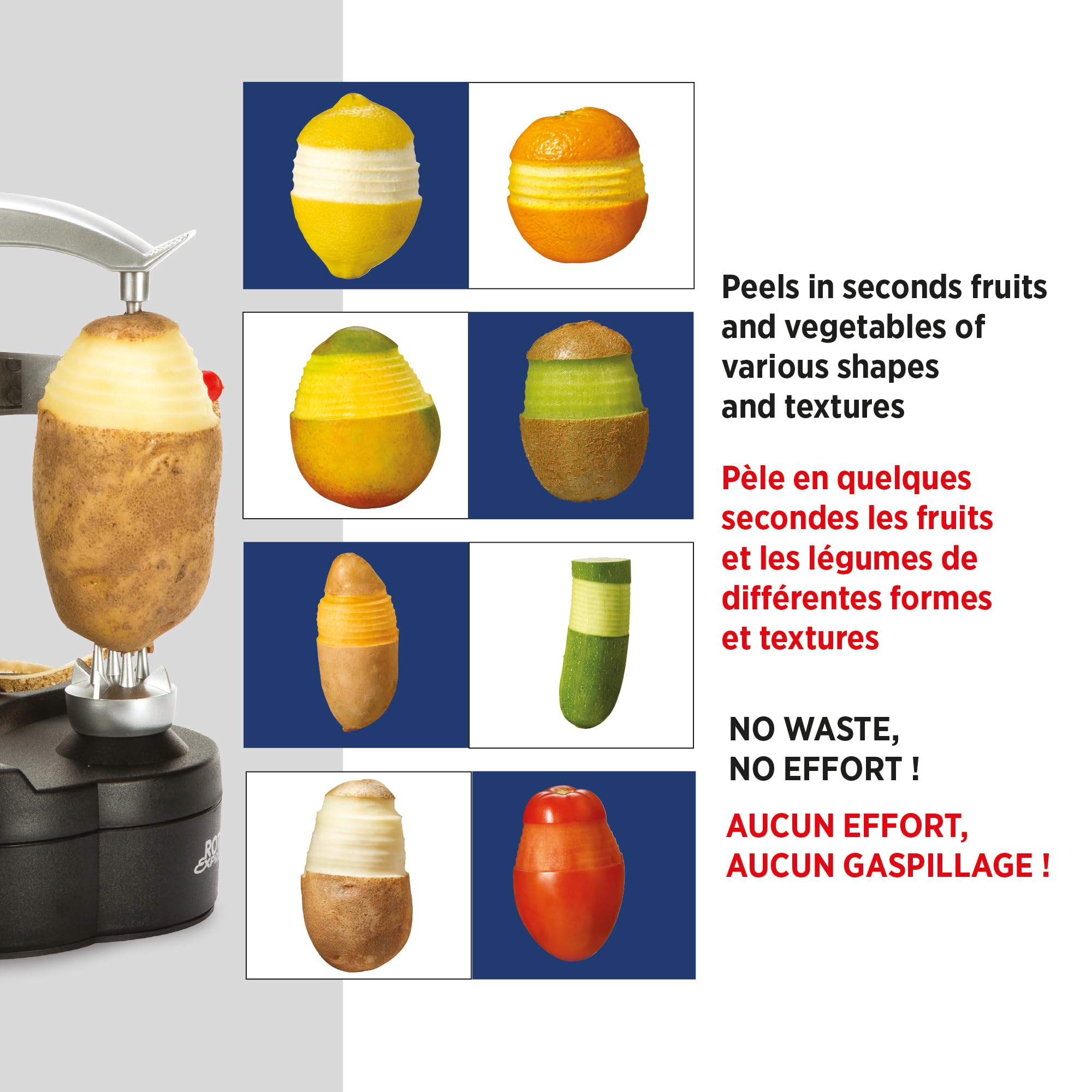 Starfrit Rotato Express Automatic Electric Potato & Vegetable Peeler, Black 🍁 All In One Marketplace Canada