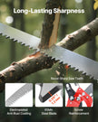 VEVOR Manual Pole Saw, 3.87-27 ft Extendable Pole Tree Pruner with Scissors, Sharp 65Mn Steel Blade, Lightweight Fiberglass Handle Pole, for High Branch Trimming, Pruning Tool for Palms and Shrubs 🍁 All In One Marketplace Canada