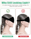 100% Blackout Sleep Mask for Women Men, 2 Packs 3D Contoured Eye Mask for Sleeping with Adjustable Strap, BeeVines Eye Mask for Eyelash Extensions Sleep Mask Blindfold, Soft Breathable Eye Shade Cover for Travel Yoga (Black & Pink)