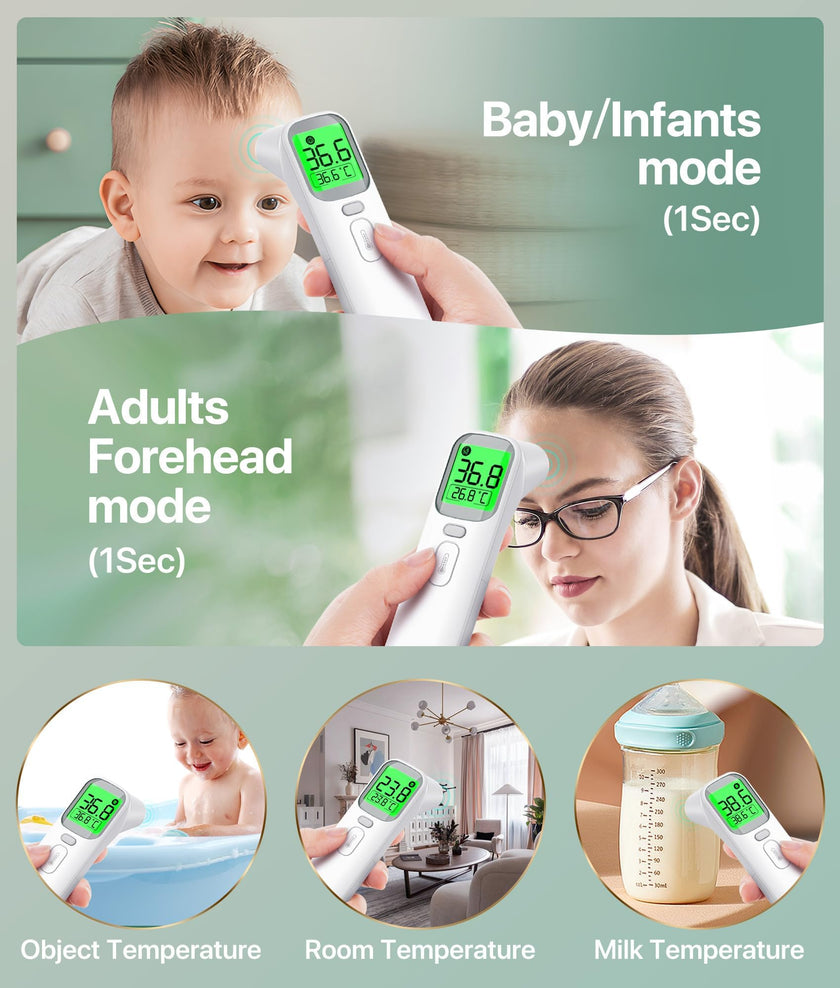 Forehead and Ear Thermometer, Digital Infrared Thermometer for Adults and Kids with Fever Alarm, Memory Function, Large LED Digits, High Accuracy, Instant Accurate Reading Baby Thermometer 🍁 All In One Marketplace Canada