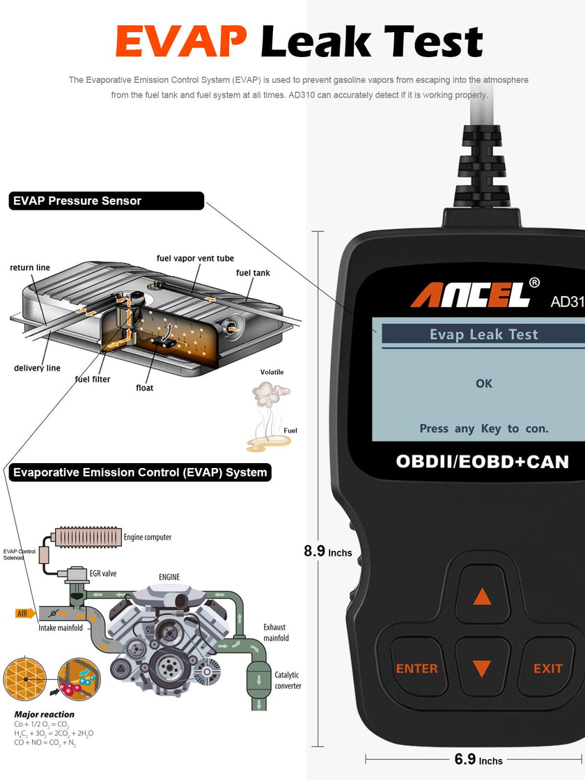 ANCEL AD310 Classic Enhanced Universal OBD II Scanner Car Engine Fault Code Reader CAN Diagnostic Tool (Black) 🍁 All In One Marketplace Canada