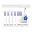 simplehuman Code J 100 Count, Dispenser Pack Custom Fit Liners, Drawstring Trash Bags, 30-45L / 8-12 Gallons, White 🍁 All In One Marketplace Canada