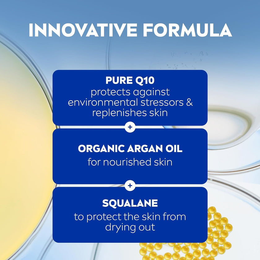 NIVEA Q10 Power Anti-Wrinkle Moisture Replenishment Day Face Cream, Anti Wrinkle Firming Cream, Q10 and Argan Oil, Face Moisturizer for Dry to Very Dry Skin, Visibly Reduces the Look of Wrinkles, 50mL 🍁 All In One Marketplace Canada