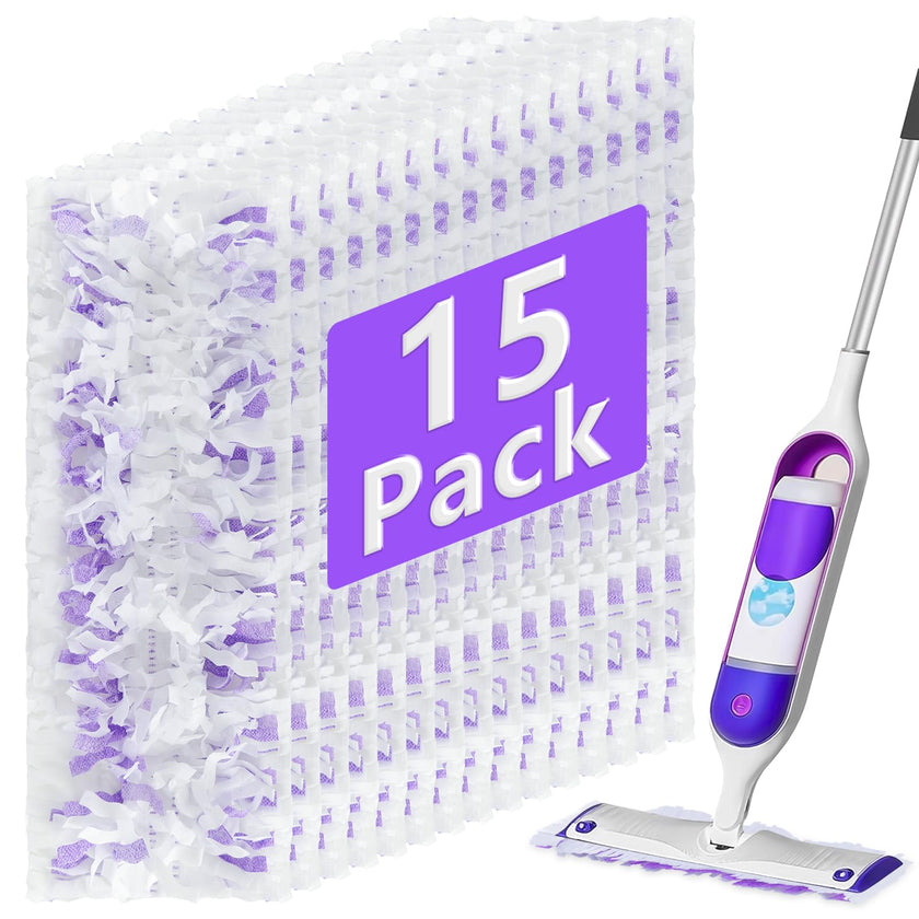 15 Pack Disposable Power Mop Refills Pads for Swiffer Power Mop,Spray Wet Pads Refill for Swiffer,Disposable Swifter Mopping Pads Refills for Multi-Surface Floor Cleaning 🍁 All In One Marketplace Canada