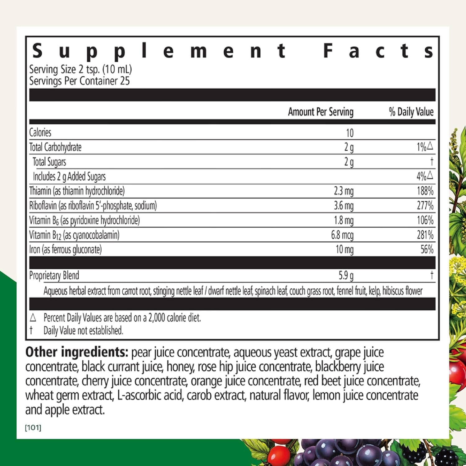 Salus Floradix Liquid Iron and Vitamins | Herbal Iron Supplement for Women, Men, and Children | Vegetarian, Dairy-Free & Non-GMO (250ml) 🍁 All In One Marketplace Canada